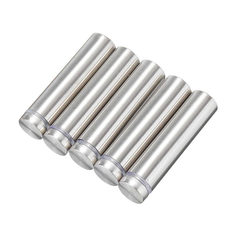 20Pcs/Set 12mm Stainless Steel Advertisement Nails Stone Wall Mount Glass Sign Standoff Bolt Pin Fixing Screw Kits for Artwork Sign Displaying