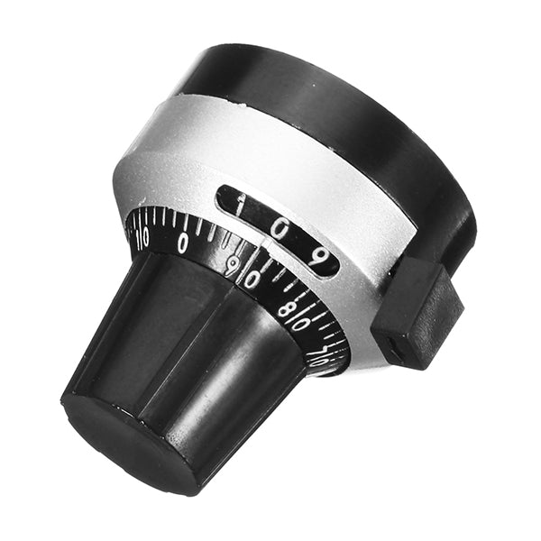 3590S RDK-III-6.35 22x25mm 0-9 Precision Multi-Turn Potentiometer Scale Knob Linear Digital Knob