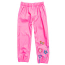 Kids Outdoor Rain Pants Waterproof Windproof Boys Girls Flower Pants For 2-9 Years