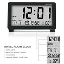 Loskii DC-11 Electronic Travel Alarm Clock Folding Desk Clock With Temperature Date Time Calendar