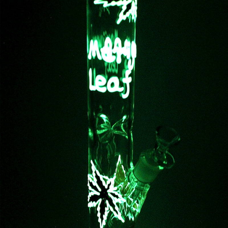 18 Inch Luminous Glass Joint Pipes Bubblers for Smoking Recycler Glass