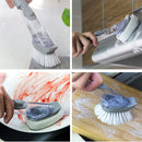 Automatic Refill Detergent Cleaning Brush Kitchen Sponge Cleaning Scrubber Kitchen Clean Tools