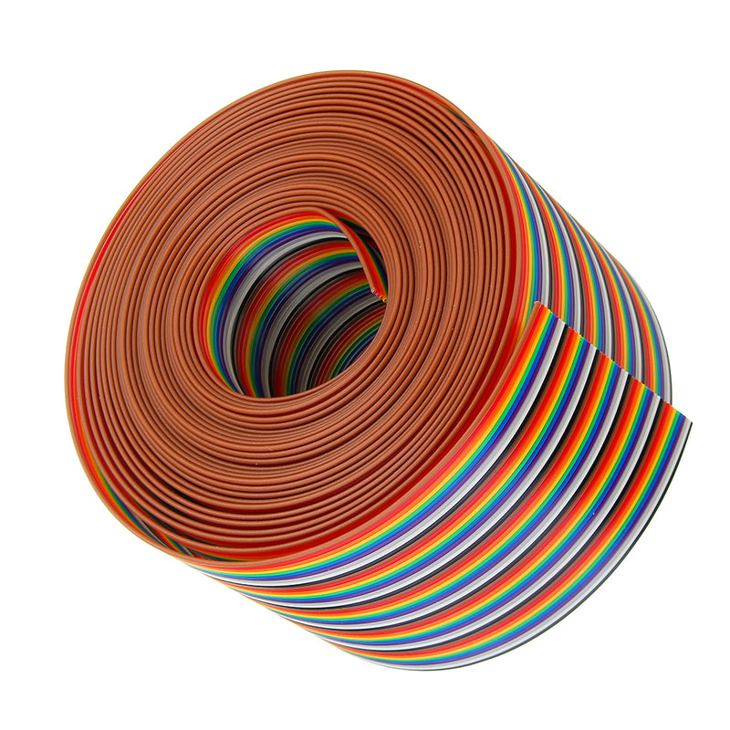 5M 1.27mm Pitch Ribbon Cable 50P Flat Color Rainbow Ribbon Cable Wire Rainbow Cable