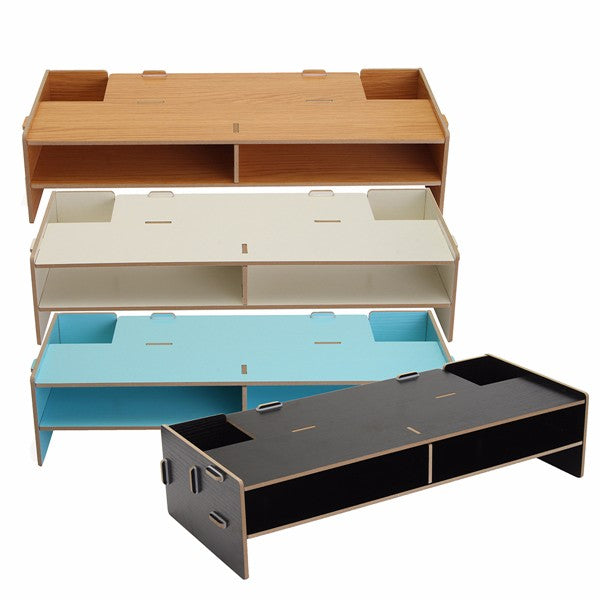 Home Office Desk PC Computer Monitor LCD TV Stand Riser Keyboard Shelf Plinth