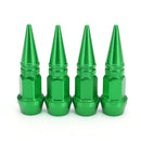 4pcs Tire Dustproof Wheel Stem Valve Caps Aluminum Car Auto Bike Spike Shape