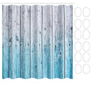 Rustic Wood Panel Shower Curtain 12 Hook Bathroom Waterproof Fabric Bathroom