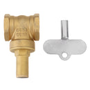 TMOK 1/2" 3/4" 1" Brass Gate Valve Female Anti-theft Key Lock Water Oil Gas Security Gate Valve