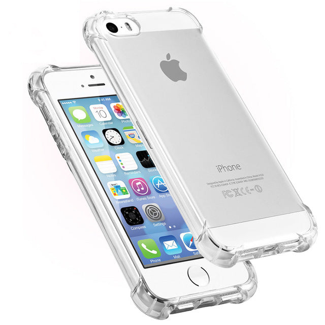 Air Bag Ultra Thin Transparent Shockproof Soft TPU Case for iPhone 5 5S SE