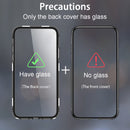 Bakeey 360 Magnetic Adsorption Metal Tempered Glass Flip Protective Case for Xiaomi Redmi Note 6 Pro