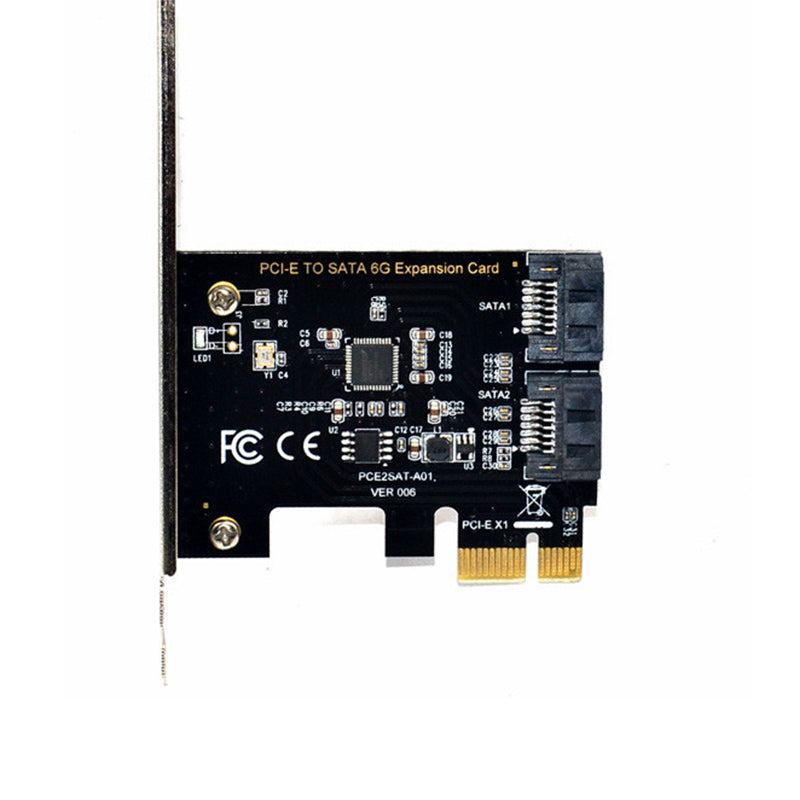 ITHOO PCE2SAT-A01 PCI-E to SATA3.0 6Gbps PCI-E Expansion Card IPFS Hard Disk Adapter for Desktop Computer