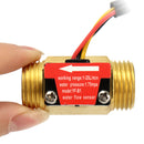Full Copper Water Flow Sensor 1.75Mpa G1/2 Pulse Hall Flow Meter Switch 1-25L/Min