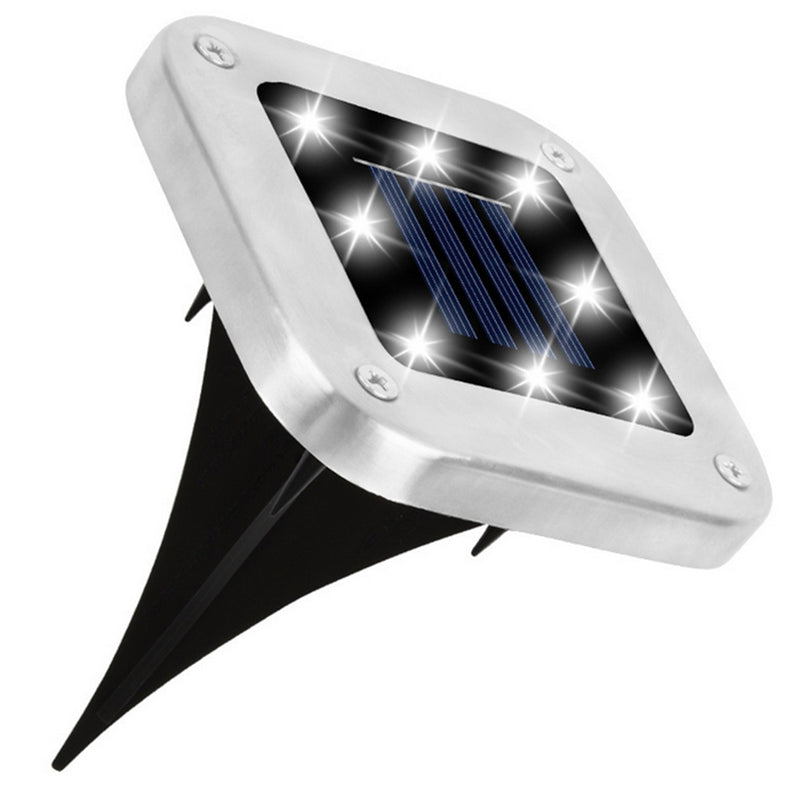 Solar Powered 8 LED Buried Lamp Underground Light Waterproof Outdoor Pathway Garden Yard Lawn