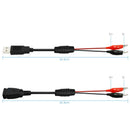 DANIU USB Alligator Clips Crocodile Wire Male/Female to USB Tester Detector