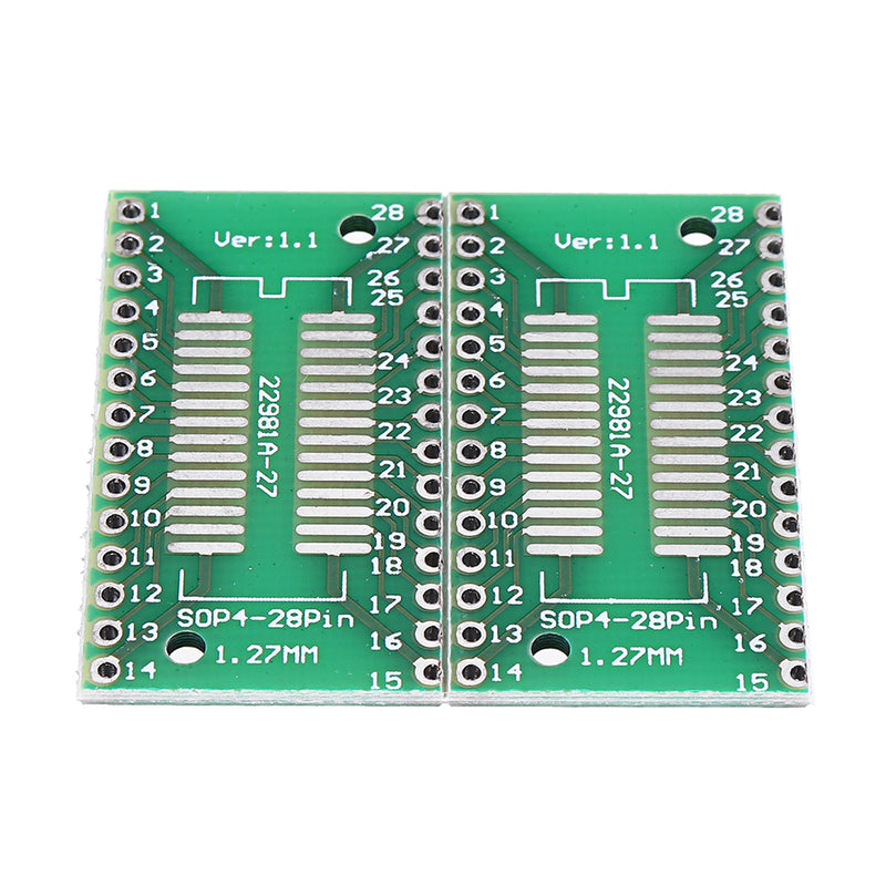 10pcs TSSOP28 SSOP28 To DIP28 SOP28 Transfer PCB Board DIP Pin Board Pitch Adapter