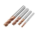 Drillpro 4/6/8/10mm Rough End Mill Cutter 4 Flutes HRC55 AlTiN Coating Milling Cutter