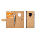 WHATIF Protective Case For Samsung Galaxy S9 Waterproof Kraft Paper Magnetic Detachable Wallet