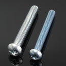 M3 M4 M5 M6 Stainless Steel Phillips Round Head Screws Nuts Flat Washers Assortment Kit 900g