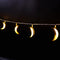 10PCS Golden Moon Shape Eid Ramadan LED String Light Lamp  Islamic Indoor Home Party Decor