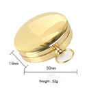 Outdoor Portable Brass Pocket G50 Copper Golden Compass Luminous Navigation Flip