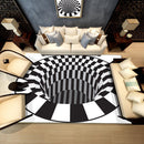 Bakeey 3D Bottomless Hole Shaggy Carpet Anti-Skid Rug Home Living Room Floor Mat RS