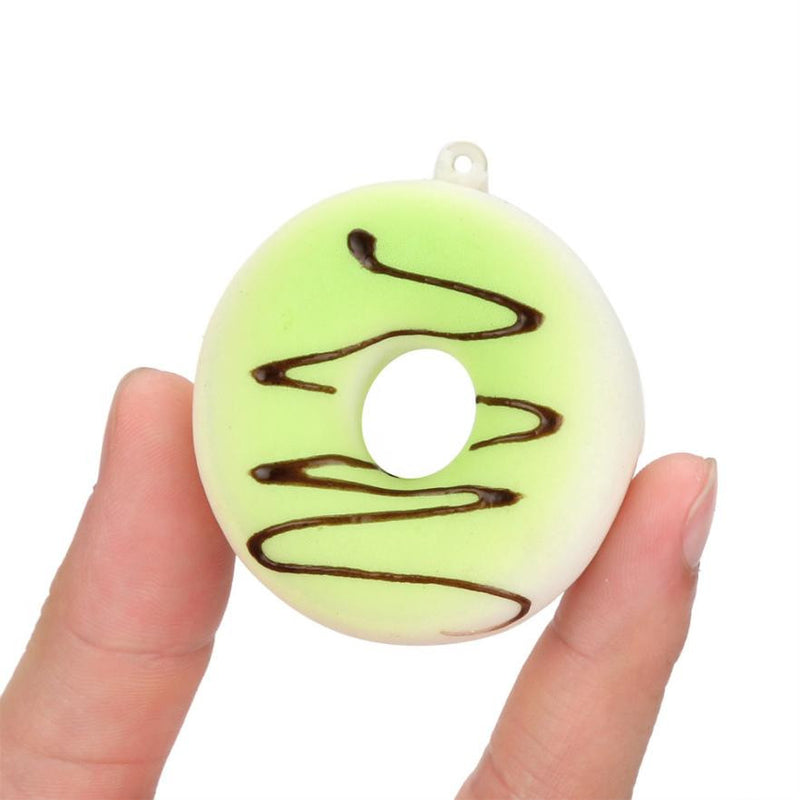 1PCS 5X2CM Simulation Whole PU Doughnut Squishy Toy Phone Chain