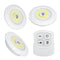 1/3/6pcs LED Wireless Stick On  LED Tap Light Bright Remote Battery Cabinet Closet Night Lamp