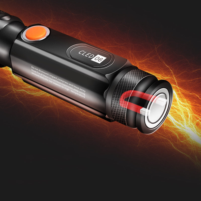 WARSUN COB06 10W Mini Torch Light USB Rechargeable Flashlight 18650 Flashlight Tail Magnet 3 Modes Flashlight Camping Hunting Emergency Lamp