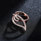 Streamline Leaf Shape Stylish Finger Ring Rhinestone Eco Friendly Accessories Anallergic Jewelry