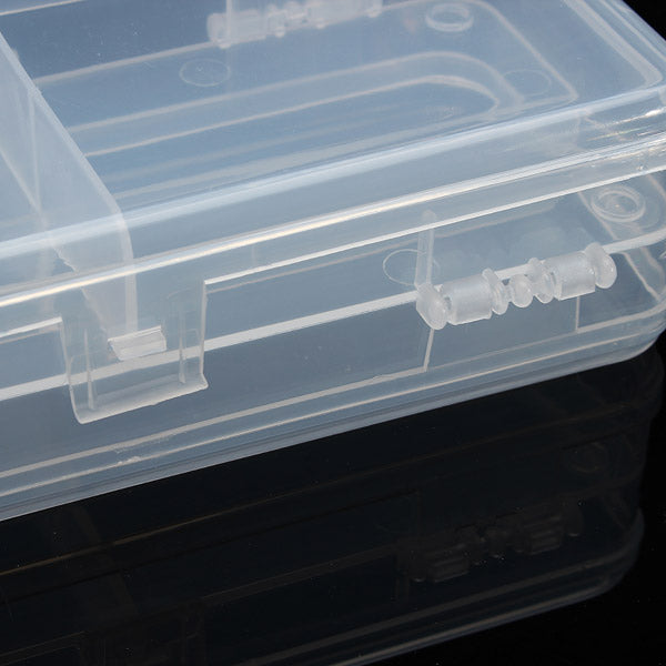 Multifunctional Transparent Plastic Fishing Tackle Box Fishing Lure Hooks Storage Box