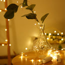 2PCS Rechargeable 8 Modes Warm White USB 2M 20LED Copper Wire String Light for Christmas Holiday Home Decor