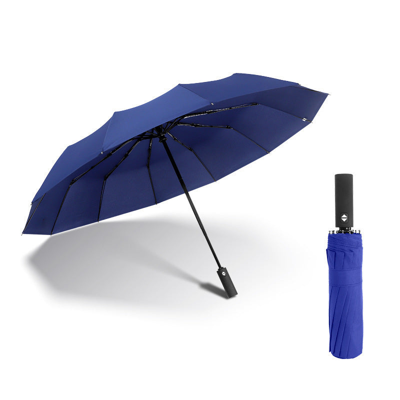 1-2 People Men Automatic Umbrella Windproof Resistant Parasol Folding Umbrella Corporation 12 Rod Women Sun Shade
