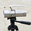 XANES ER698 4x50W LEDs 4 Colors Light Zoomable Charging Indicator UV Flashlight Fishing Lamp