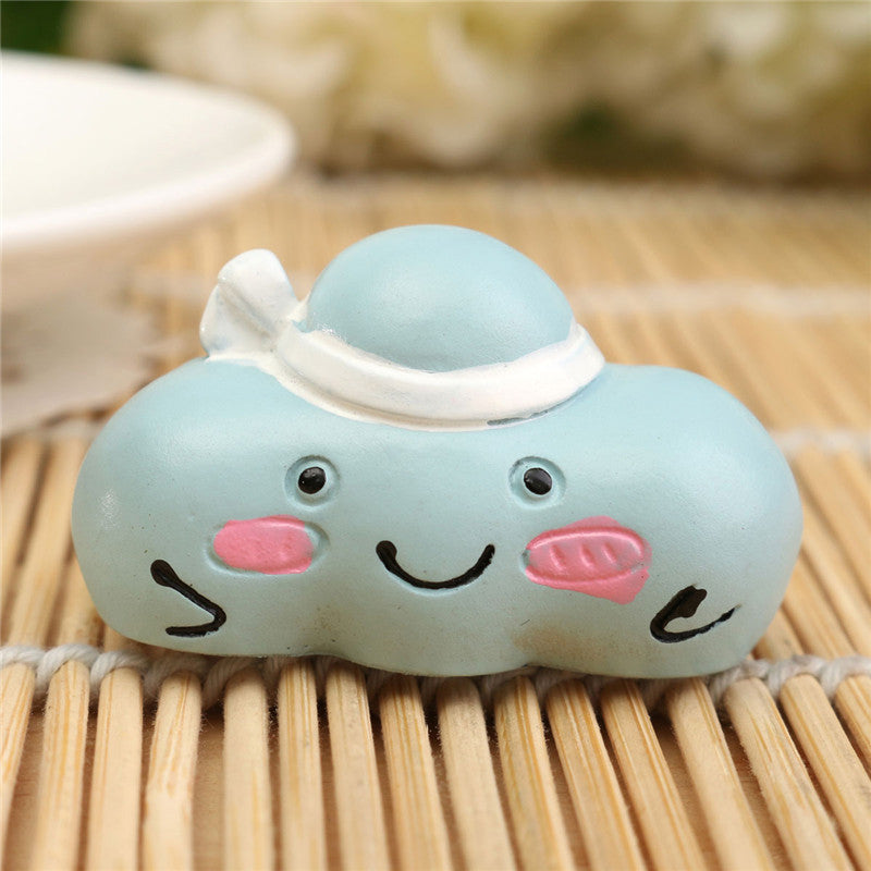 Micro Blue Clouds Landscape Resin Potted Plant Microlandschaft Garden DIY Ornaments