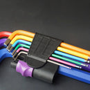 Drillpro 9Pcs 1.5mm-10mm Mini All-in-one Colorful Ball-End Hex L Wrench Key Screwdriver Set Powerful Repair Tools