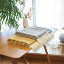 51.1" X 78.7" Sofa Warm Throw Blanket Tassels Knitted Air Condition Blankets Anti Electrostatic Winter Warmer