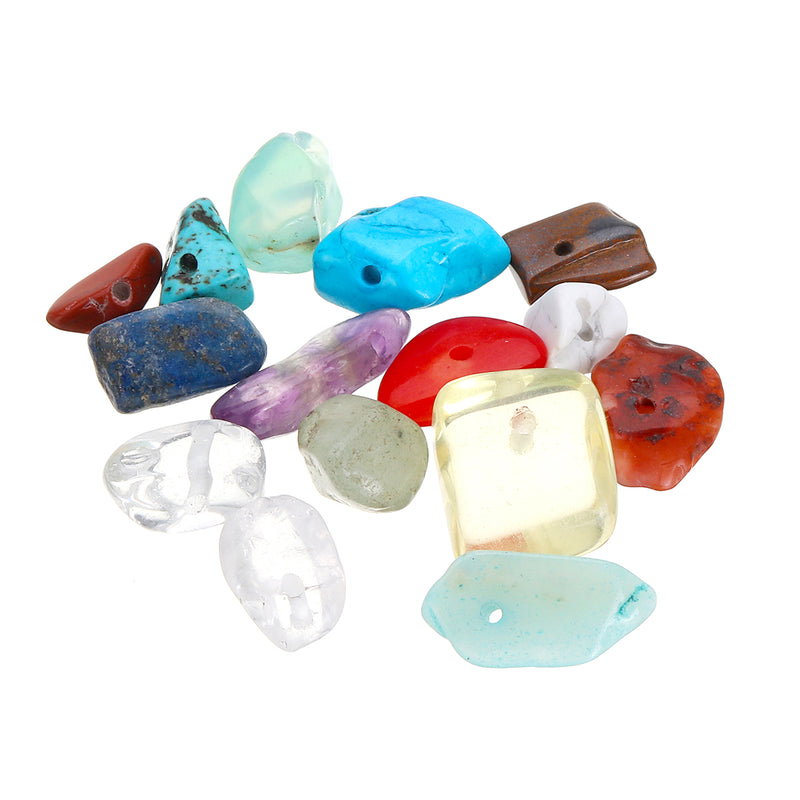 5-8mm Natural Quartz Crystals Loose Beads Strands Boxed Mix Assortment Healing Gemstone