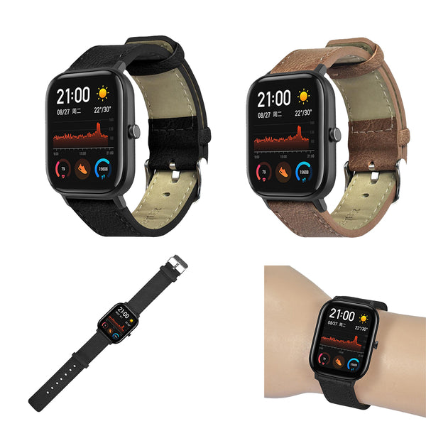 Bakeey Genuine Leather Strap Watch Band for Amazfit GTS Smart Watch