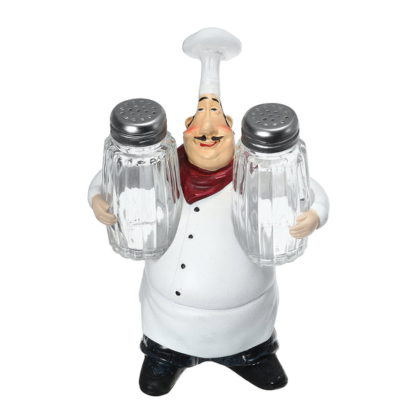 Spice Bottles Restaurant Resin Chef Figurine Cafe Home Kitchen Statue Ornaments