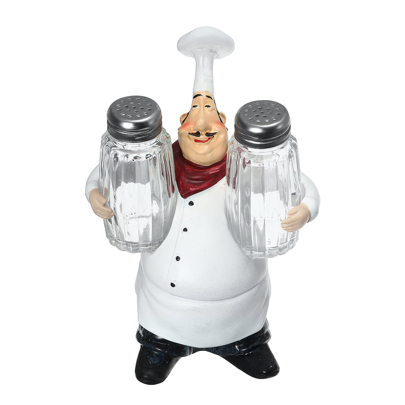 Spice Bottles Restaurant Resin Chef Figurine Cafe Home Kitchen Statue Ornaments