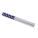 Drillpro D4/5/6/8/10mm HRC60 4 Flutes Milling Cutter L75mm Blue NACO Coated Tungsten Carbide Milling Cutter CNC Tool