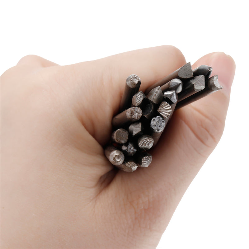 20pcs DIY Stainless Steel Flower Steel Punches Stamping Punch Set Jewelry Metal Working Tools