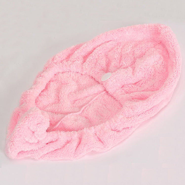 Honana BX-577 Bathroom Coral Elastic Band Quick Drying Bath Towel Hair Drying Cap Salon Spa Towel