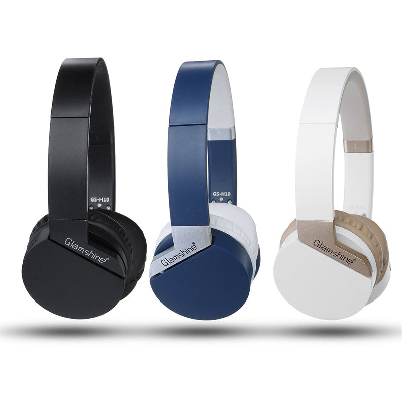 Glamshine GS-H10 Wireless bluetooth 5.0 Headphone 3.5mm AUX-in TF Card Stereo Foldable Headset with Mic