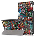 Tri-Fold Pringting Tablet Case Cover for Samsung Galaxy Tab A 10.1 2019 T510 Tablet - Doodle
