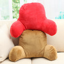 Red/Coffee Back Spinal Support Pillow Lounger Bed Rest Arm Stable Backrest Seat Cushion