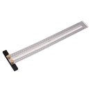 Drillpro 200/300/400mm Stainless Steel Precision Marking T Ruler Hole Positioning Measuring Ruler Woodworking Scriber Scribing Tool