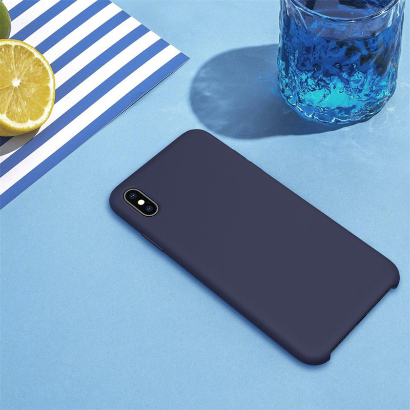NILLKIN Soft Smooth Shockproof Liquid Silicone Rubber Back Cover Protective Case for iPhone XS