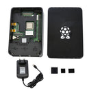 Updated ABS Enclosure Box V4 Case+5V/3A EU Standard Plug Power Supply+3*Black Heat Sink Set for Raspberry Pi 4