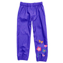 Kids Outdoor Rain Pants Waterproof Windproof Boys Girls Flower Pants For 2-9 Years