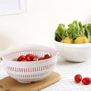 Double Layer Round Drain Basket Kitchen Bracket For Washing Fruit Vegetable